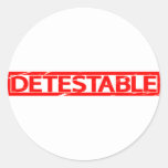Detestable Stamp Classic Round Sticker