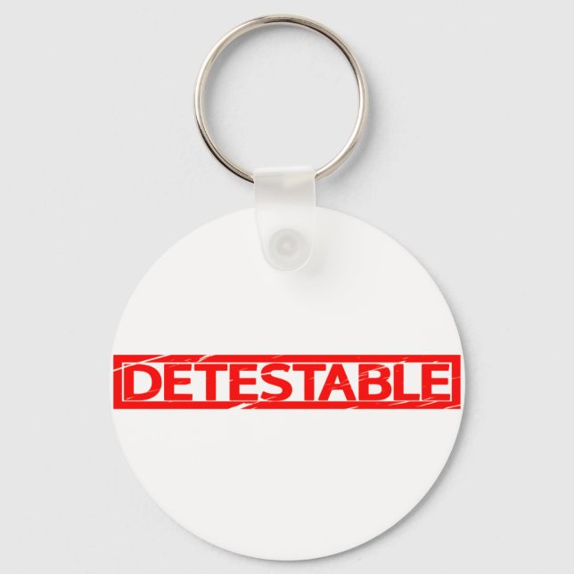 Detestable Stamp Keychain (Front)