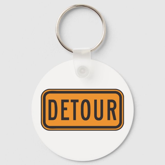 Detour Road Sign Keychain (Front)