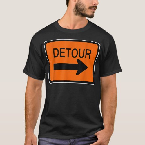 Detour Sign Simple Easy Halloween Costume  T_Shirt