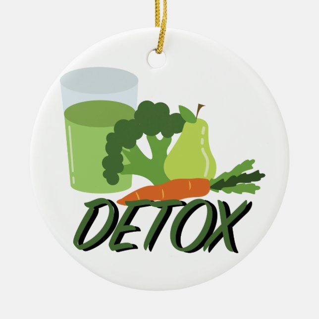 Detox Juice Ceramic Ornament (Front)