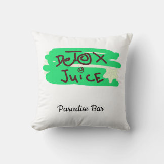 Detox Juice Sign green  Throw Pillow