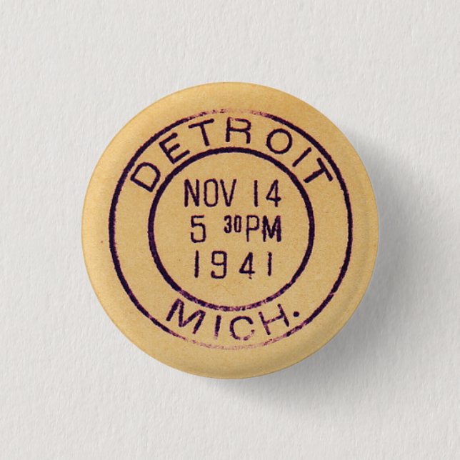 Detroit 1941 button (Front)