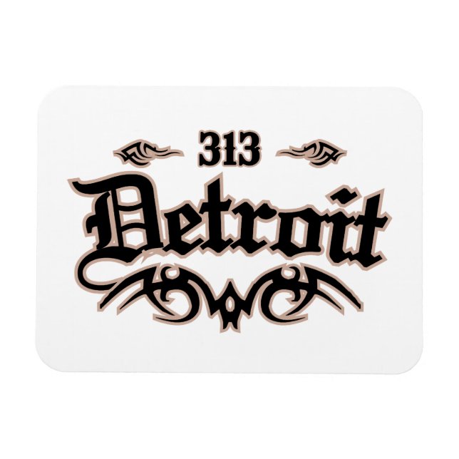 Detroit 313 magnet (Horizontal)
