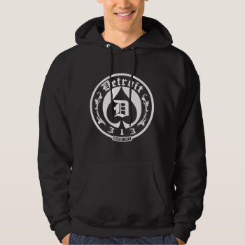 Detroit 313 - Motor City Hoodie by RobotFace at Zazzle