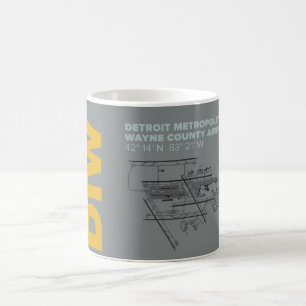 Detroit Airport (DTW) Diagram Mug