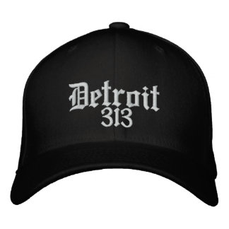 Detroit Area code 313 Embroidered Baseball Cap