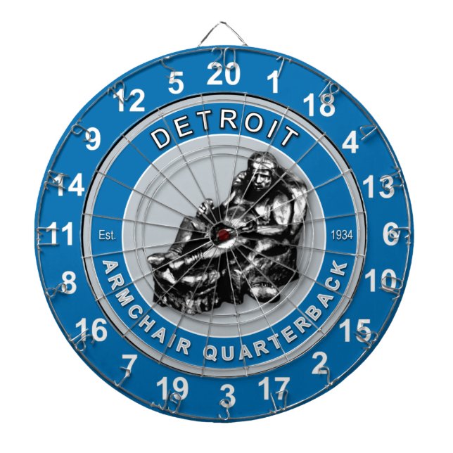 Detroit Armchair Quarterback Football Dartboard (Front)