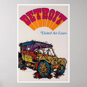 Detroit Art Michigan Travel Poster United Print