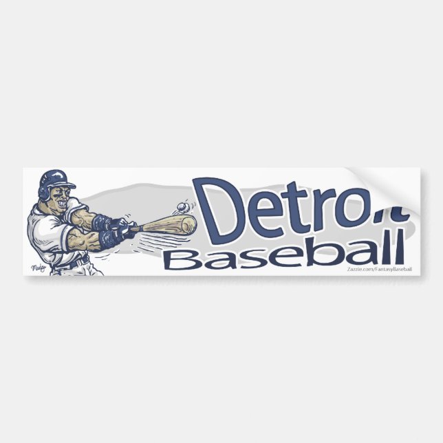 Detroit Baseball Bumpersticker Bumper Sticker (Front)