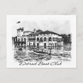 Detroit Boat Club Postcard