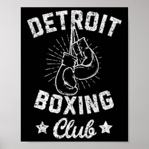 Detroit Boxing Club - Vintage Boxer Gloves Poster