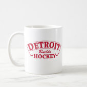 Detroit Builds Hockey White Mug (Left)
