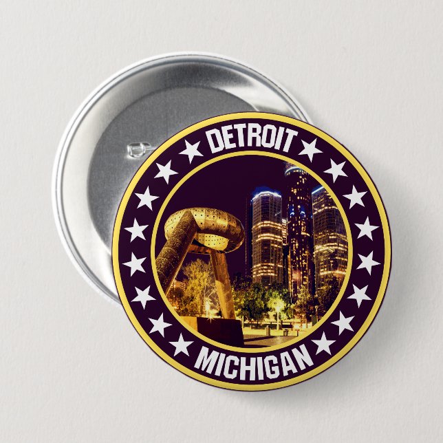 Detroit                                            button (Front & Back)