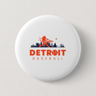 Detroit Bysebyll Vintage Minimalist Retro Bysebyll Button