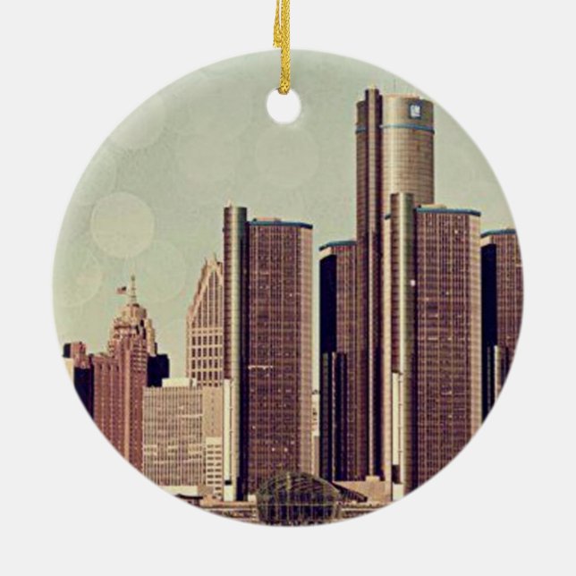 DETROIT CERAMIC ORNAMENT (Back)