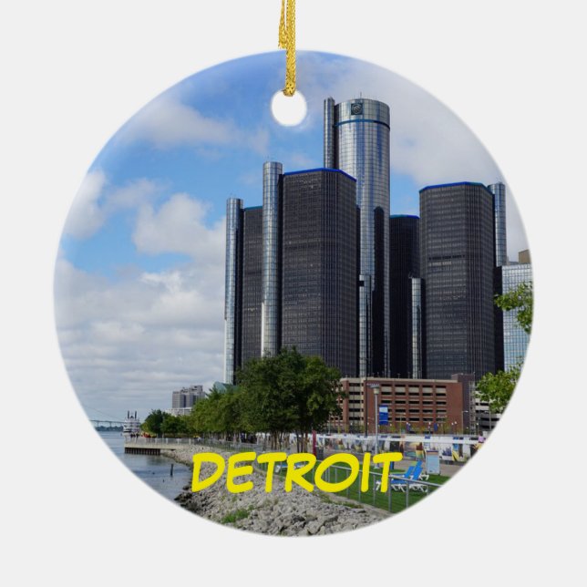 Detroit Christmas Ornament (Back)