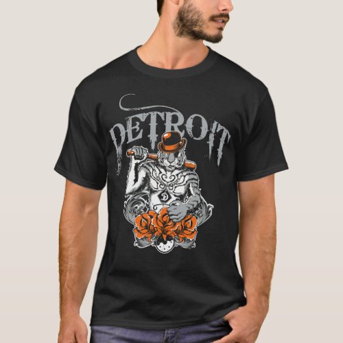 Detroit City Apparel for men women _ Gangster Tige T_Shirt