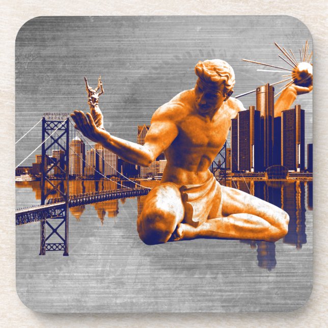 Detroit City Beverage Coaster (Front)