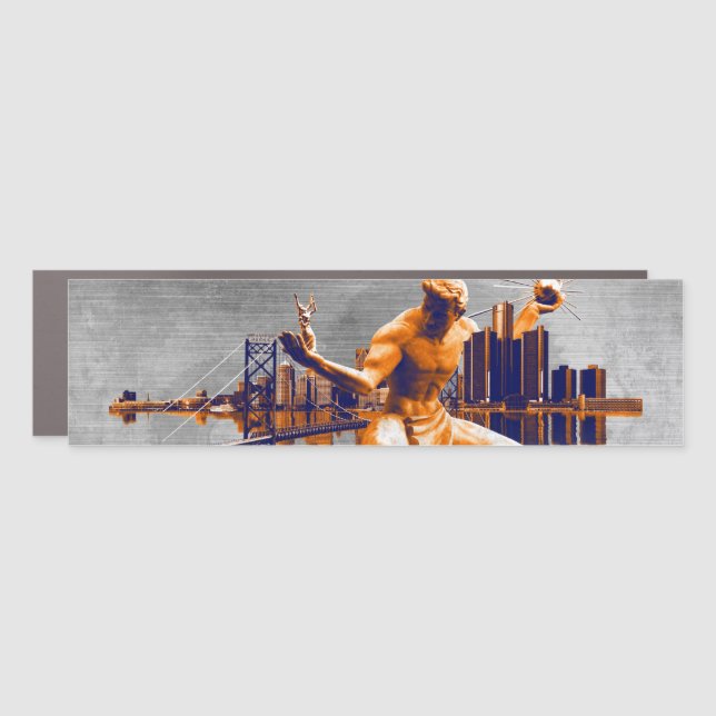 Detroit City Car Magnet (Front)