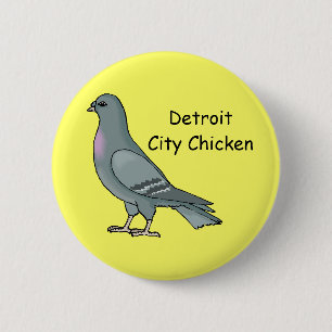 Detroit City Chicken Button