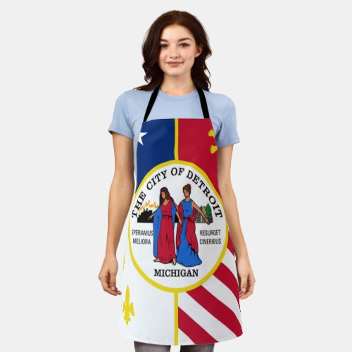 Detroit City flag Apron