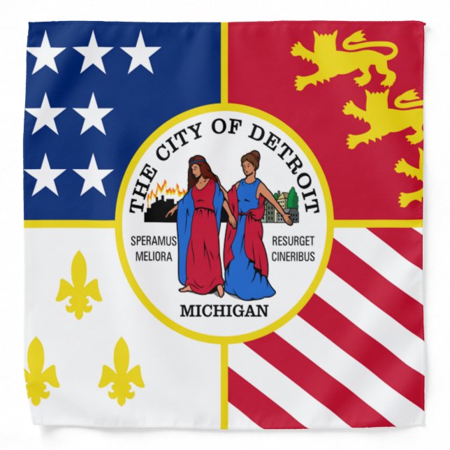 Detroit City flag Bandana (Front)