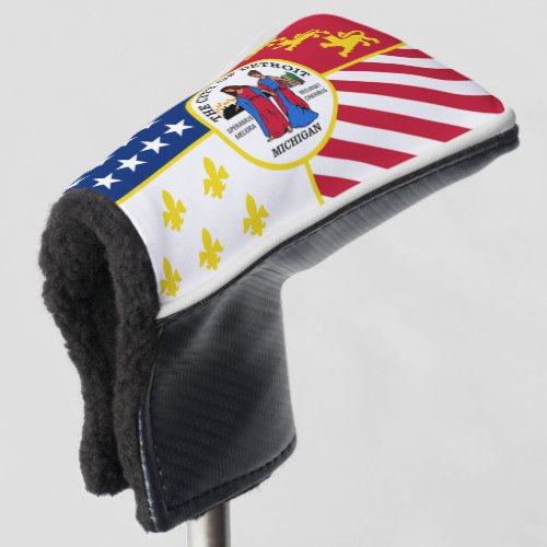 Detroit city flag golf head cover