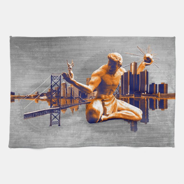Detroit City Kitchen Towel (Horizontal)