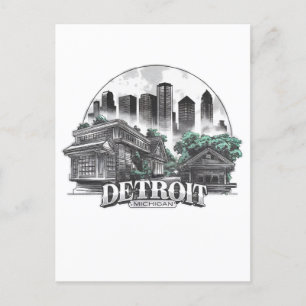 Detroit City Michigan USA Postcard