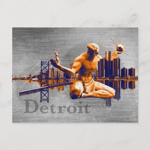 Detroit City Postcard