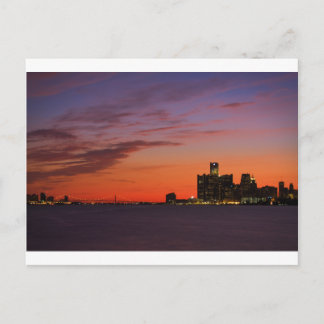 Detroit Cityscape 0552 Postcard