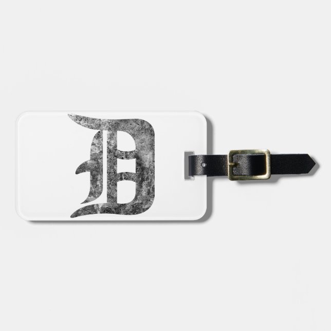 Detroit D wash Luggage Tag (Front Horizontal)