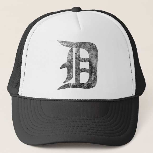 Detroit D wash Trucker Hat (Front)