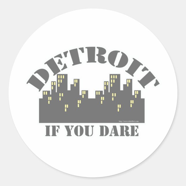Detroit Dare Classic Round Sticker (Front)