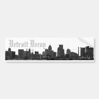 Detroit Decay (skyline sticker) Bumper Sticker