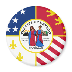 Detroit Flag Magnet