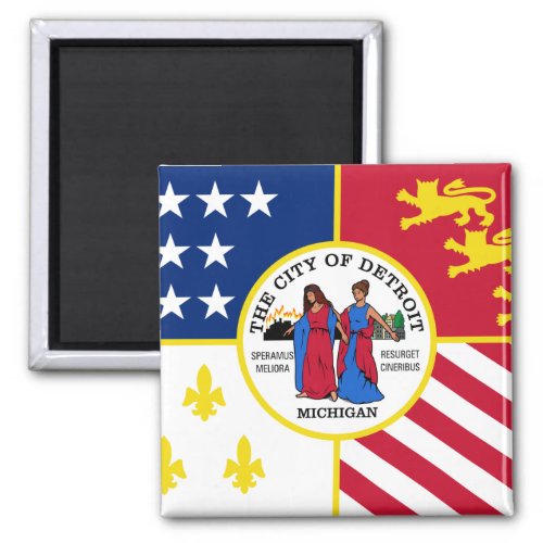 Detroit Flag Magnet