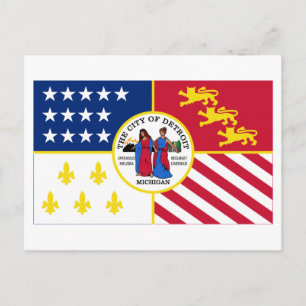 Detroit Flag Postcard