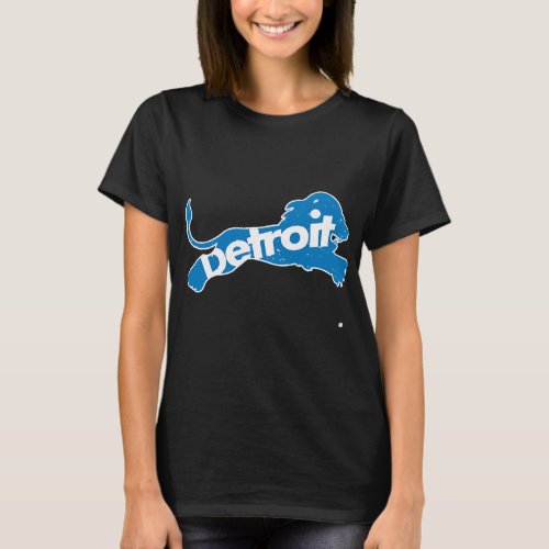 Detroit Football Michigan Lion Vintage T_Shirt