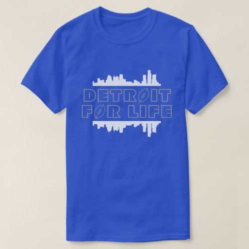 Detroit for Life _ Football Silver T_Shirt