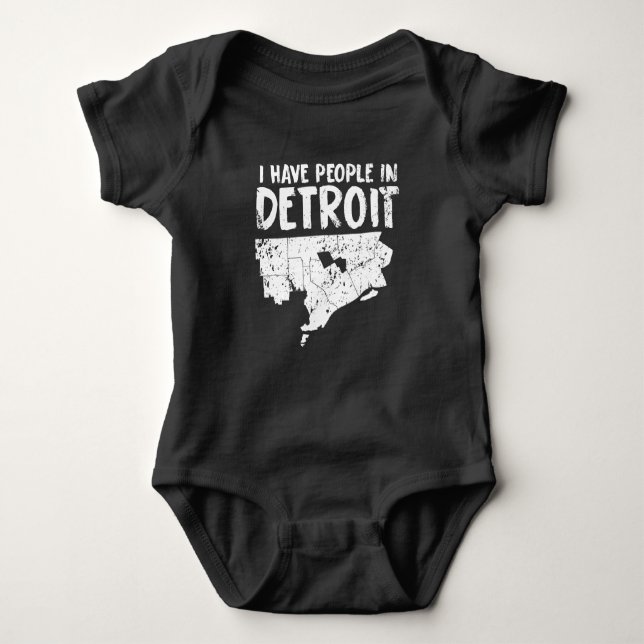 Detroit Gift Funny Michigan Is Home Baby Bodysuit (Front)