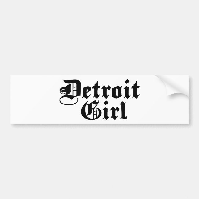 Detroit Girl Bumper Sticker (Front)