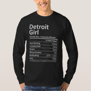 Detroit Girl Mi Michigan City Home Roots Usa T-Shirt
