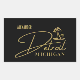 Detroit Golden Mushroom Customizable Sticker