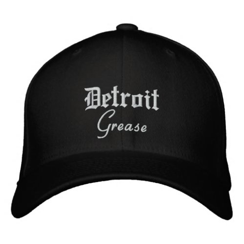 Detroit Grease Flex Fit Wool Baseball Cap Black