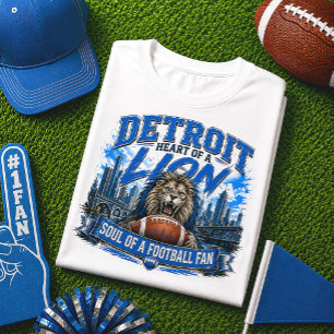 Detroit Heart of a Lion Football Fan T-Shirt