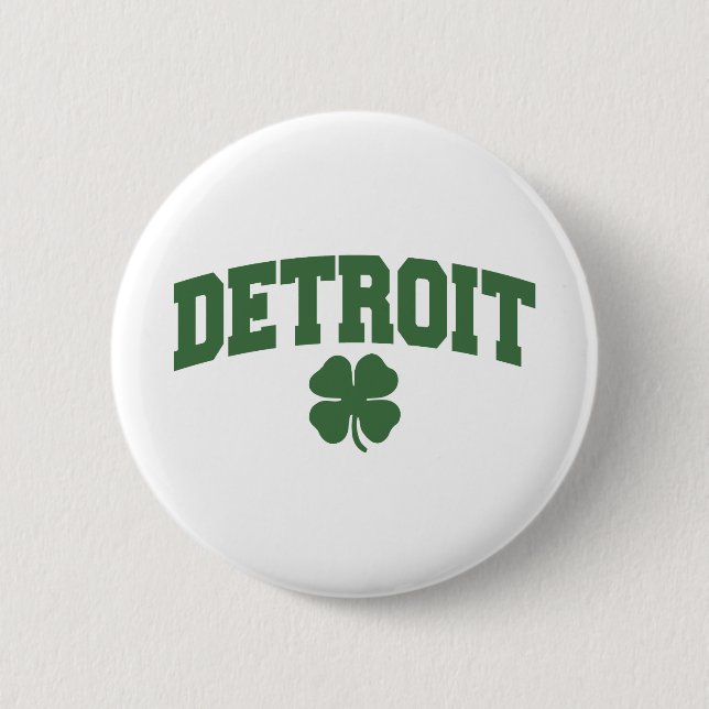 Detroit (Irish Shamrock) Button (Front)
