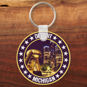 Detroit keychain