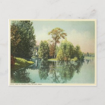 Detroit  Lake At Palmer Park Postcard by thedustyattic at Zazzle